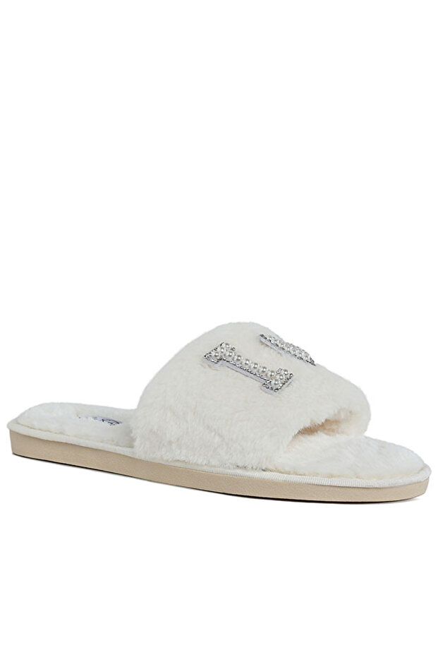 Women's Fur Sliders In Cream