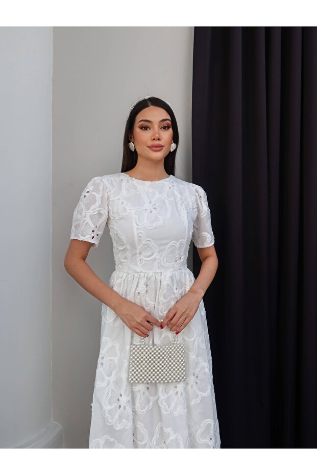 brodat Rochie midi brodată - 6