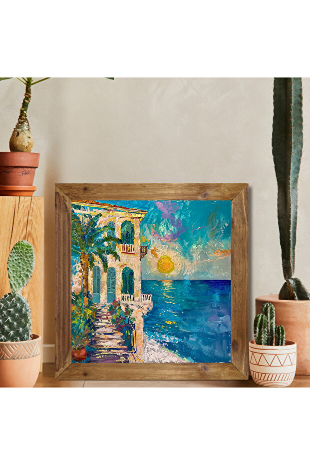 One Piece Real Wood Framed Kitchen Decor Painting