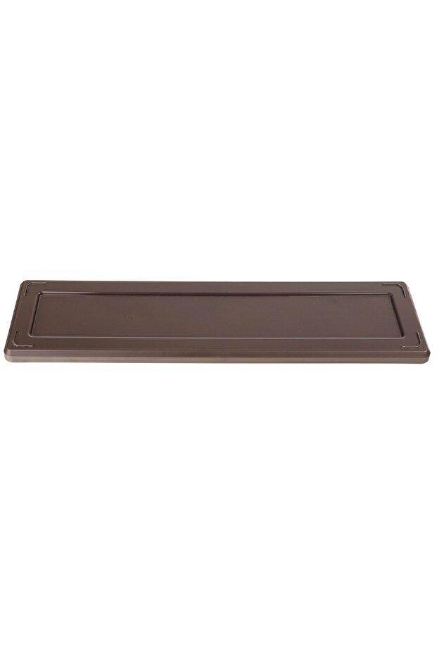 Flowerpot Stand 50cm Rectangular Tray Mocha Plastic - 7