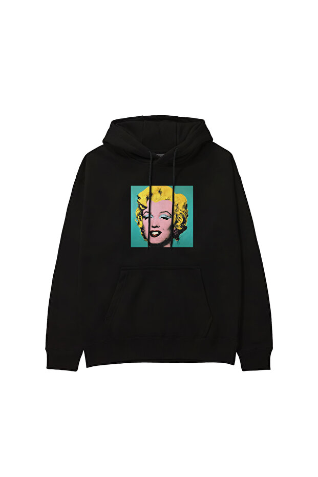 Andy Warhol / Marilyn Monroe Blue Hoodie - Black