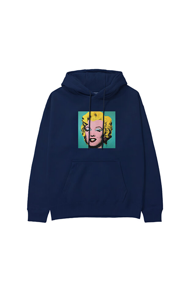 Andy Warhol / Marilyn Monroe Blue Hoodie - Navy Blue