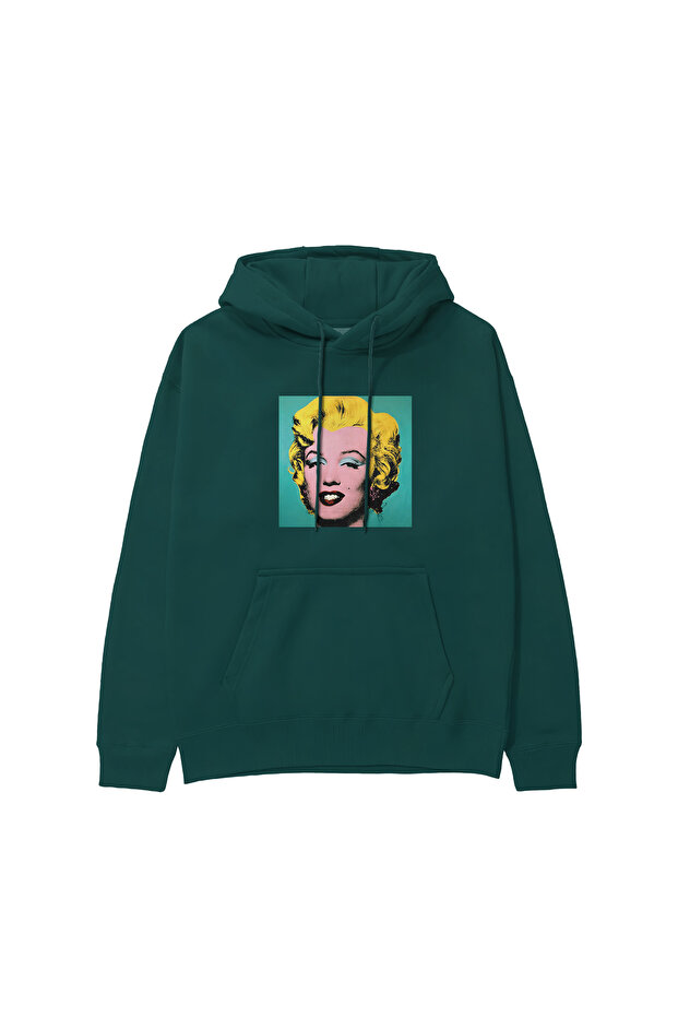 Andy Warhol / Marilyn Monroe Blue Hoodie - Dark Green