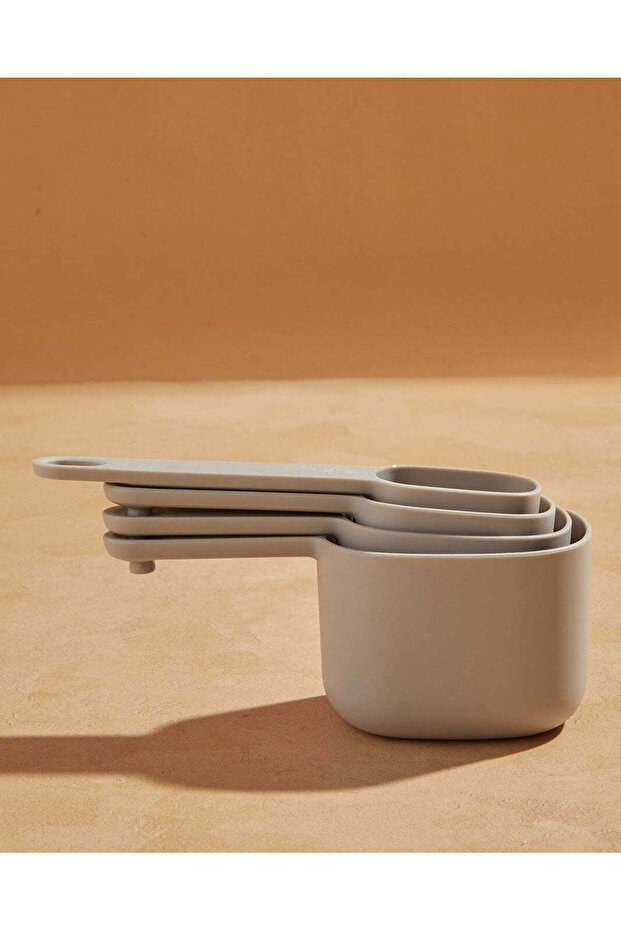 طقم أكواب قياس رمادي سادة (4 قطع) - 4