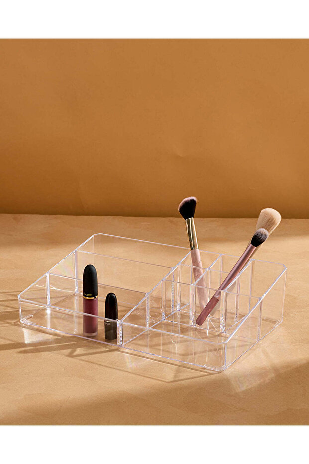 منظم مستحضرات تجميل شفاف 31.3 × 19.4 × 8.3 سم