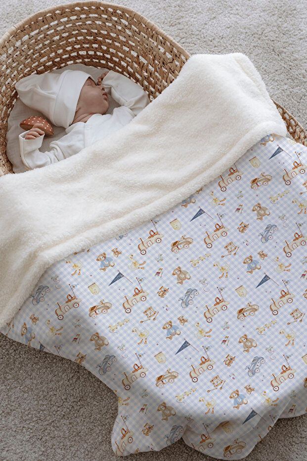 Plush Double Face Dolls Blanket - Pureline Series - Cute Baby Toys