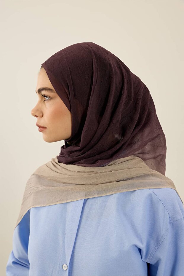 Gradient Pattern Aya Kraş Shawl - 3