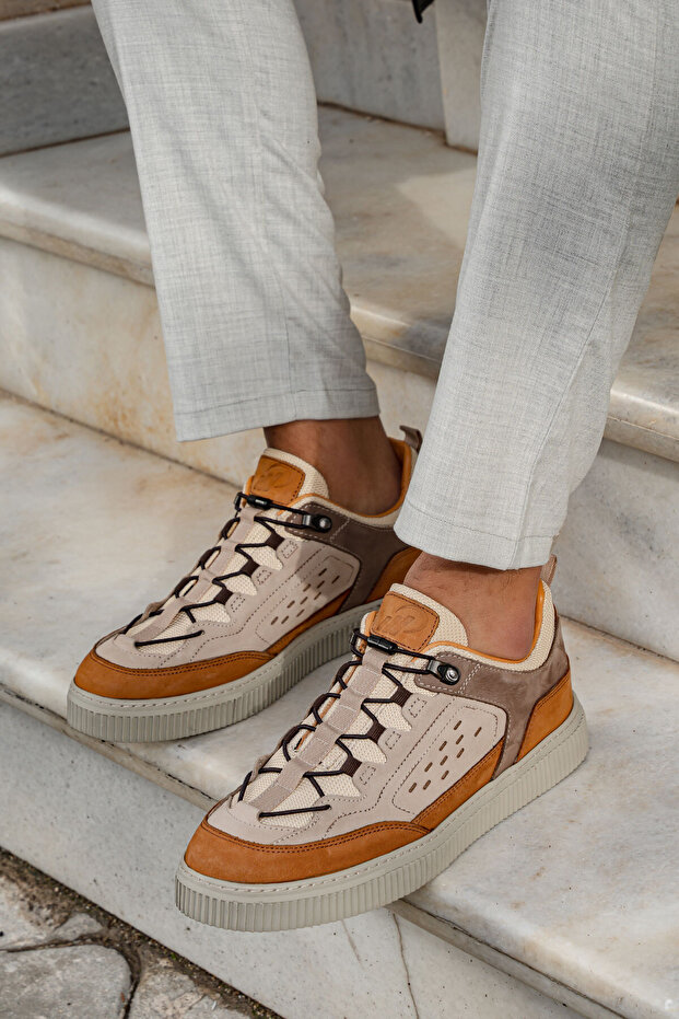حذاء رياضي رجالي من الجلد الطبيعي Nubuck