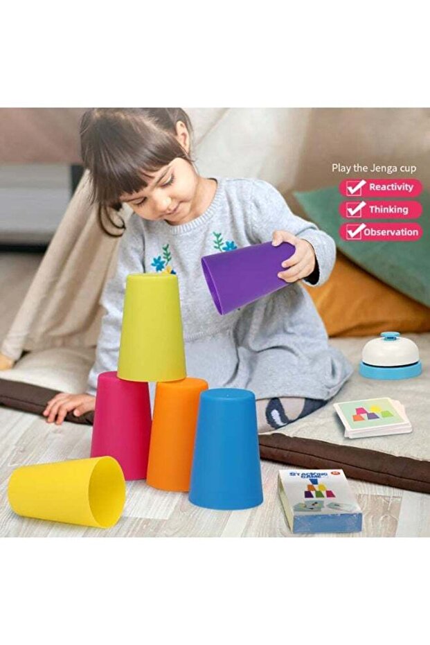 أكواب التكديس لتحدي العقل - لعبة تفاعلية لتنمية القدرات المعرفية للأطفال - 2