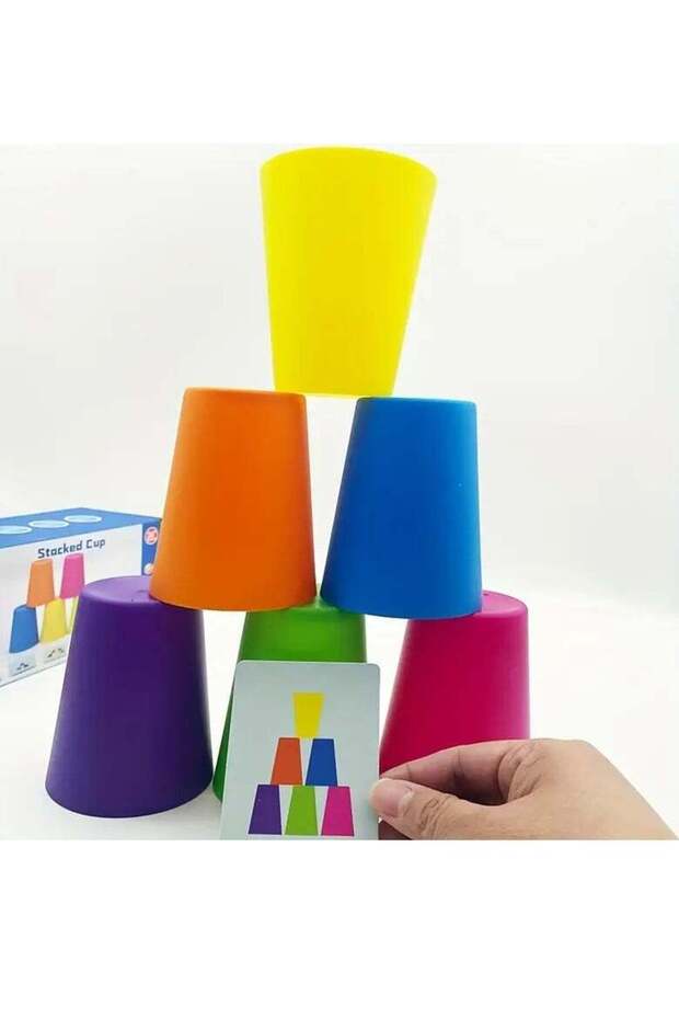 أكواب التكديس لتحدي العقل - لعبة تفاعلية لتنمية القدرات المعرفية للأطفال - 4