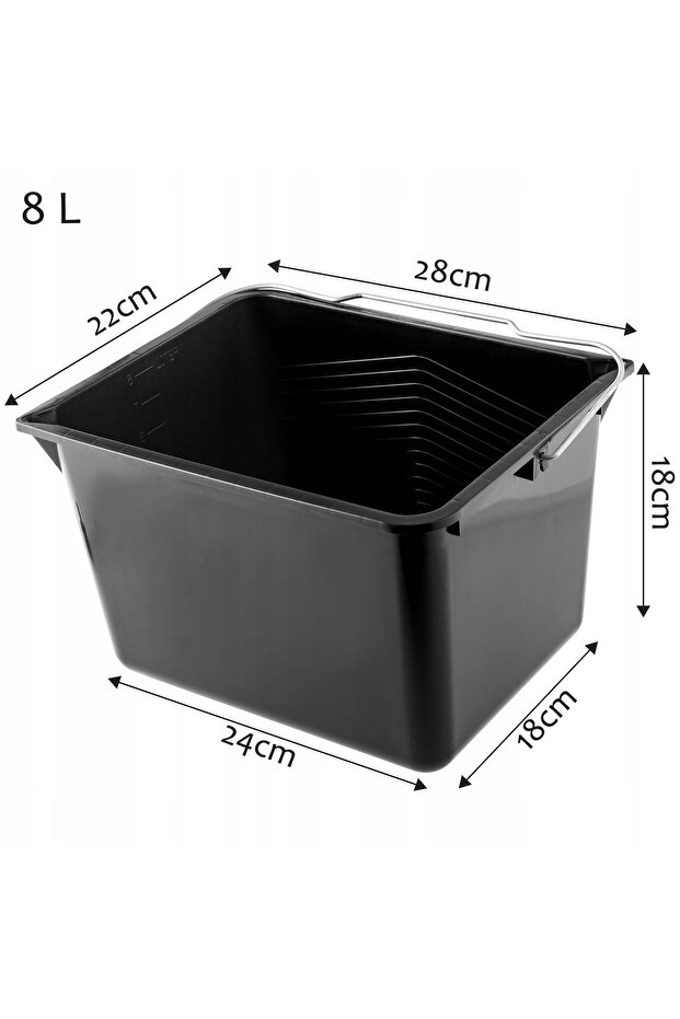 Paint Bucket 8 L Rectangular Buckets 6 pcs - 7