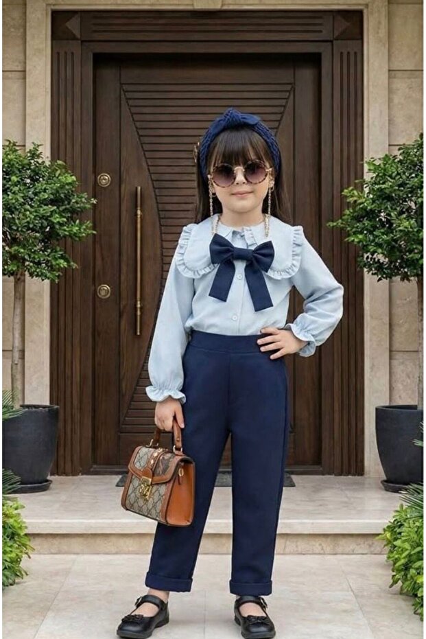 Navy Blue Elegance Brother and Sister Set – Price Is Per Piece - Ages 2/10 - (1 Size Larger Preferred)