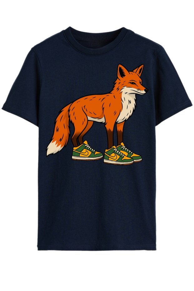 Sneakers Chasing the Fox Design Kids T-Shirt