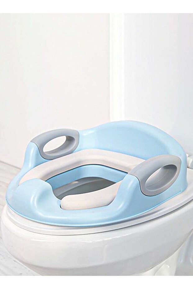 Milano Western Baby Potty Training Seat with Handle & Cushion, Toddler Potty Seat 1-5 Years (Blue)