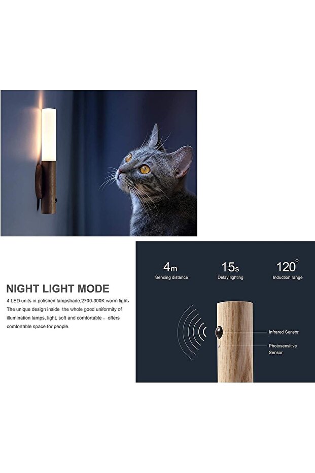 مصباح ليلي بمستشعر حركة، مصباح LED ذكي - 2