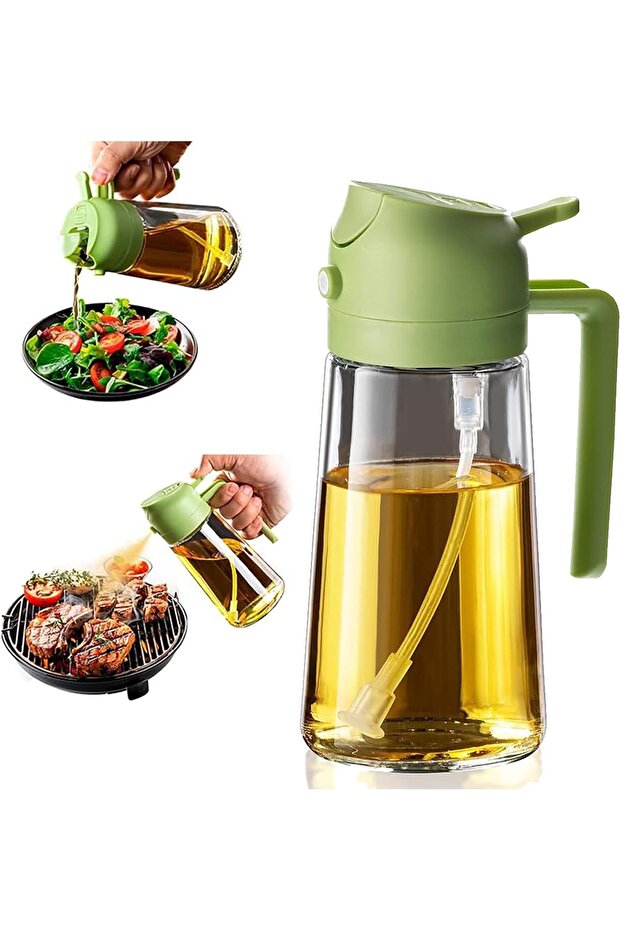 470 mL Oil Spray Bottle – Refillable Olive Oil Mister, Fine Mist Cooking Oil Sprayer for Kitchen