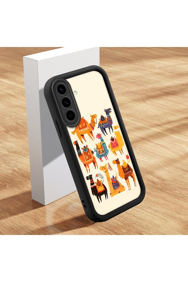 Samsung Galaxy A36 Compatible Chic Camel and Desert Patterned Silicone Phone Case