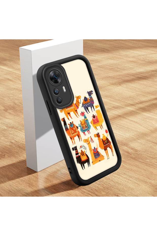 Redmi K50 Ultra Compatible Stylish Camel and Desert Patterned Silicone Phone Case