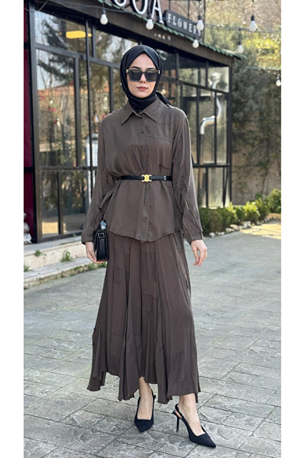طقم قميص مع تنورة 39304