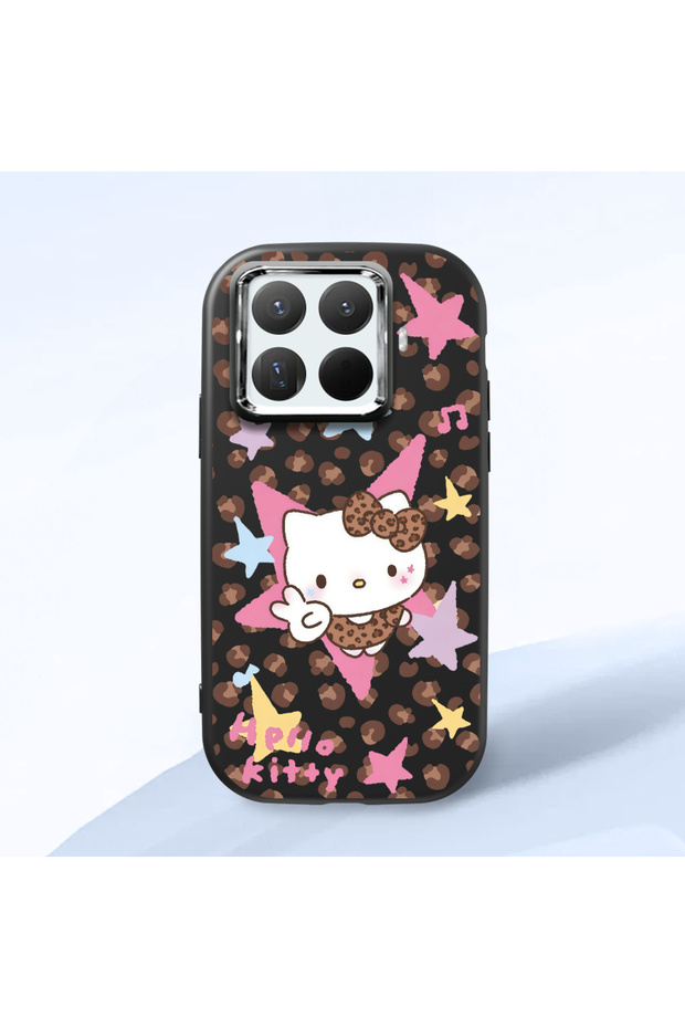 Mi 15t Pro Compatible Shock-Absorbing Camera Protected Black Silicone Case Kitty