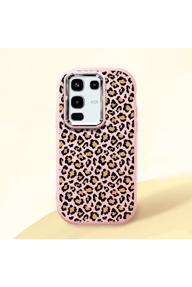 Infinix Note 50/Note 50 Pro Compatible Shock-Absorbing Camera Protected Pink Silicone Case Leopard Printed I