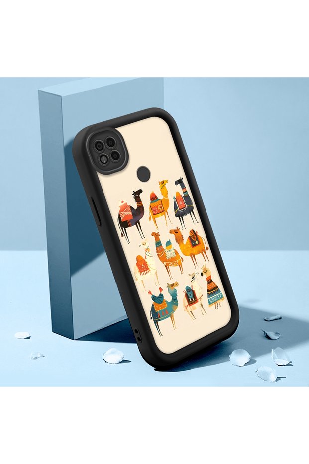 Poco C31 Compatible Stylish Camel and Desert Patterned Silicone Phone Case