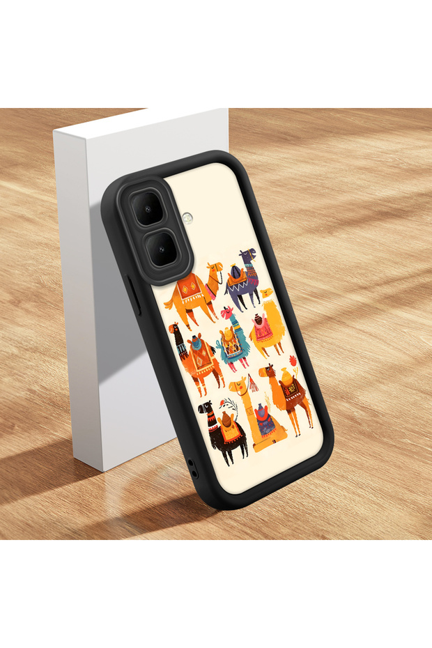 Infinix Smart 10 Compatible Stylish Camel and Desert Patterned Silicone Phone Case