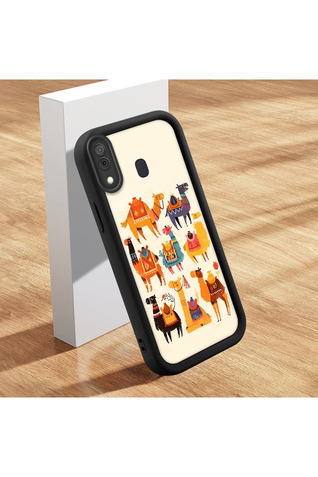 Samsung Galaxy A20/A30 Compatible Stylish Camel and Desert Patterned Silicone Phone Case