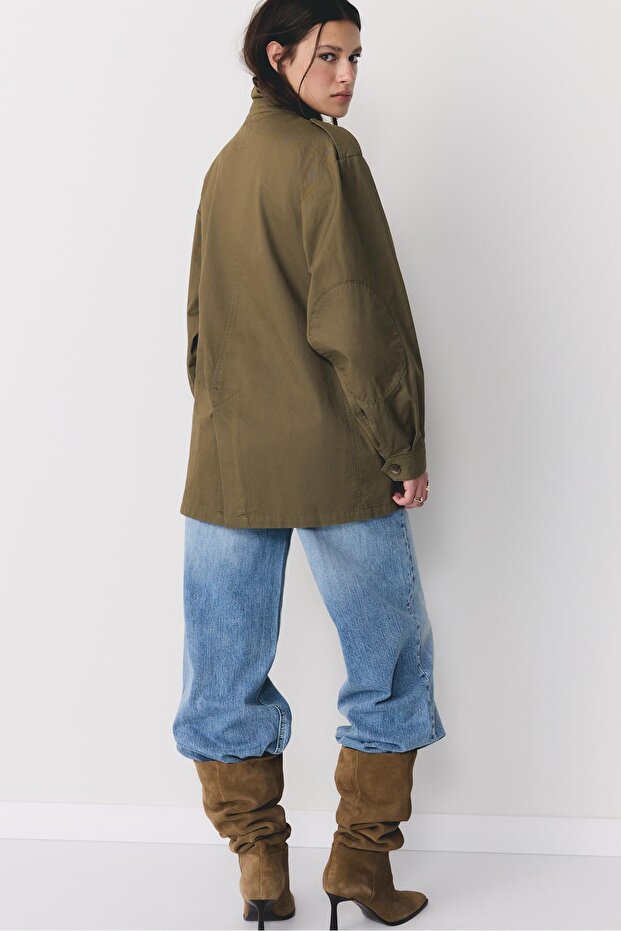 Pamuklu cepli parka - 5