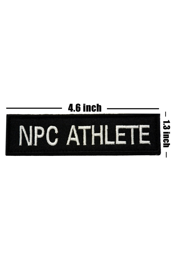 Npc Athlete Embroidered Patch - Bodybuilding and Fitness Crest (4.6 X 1.3 Inches)