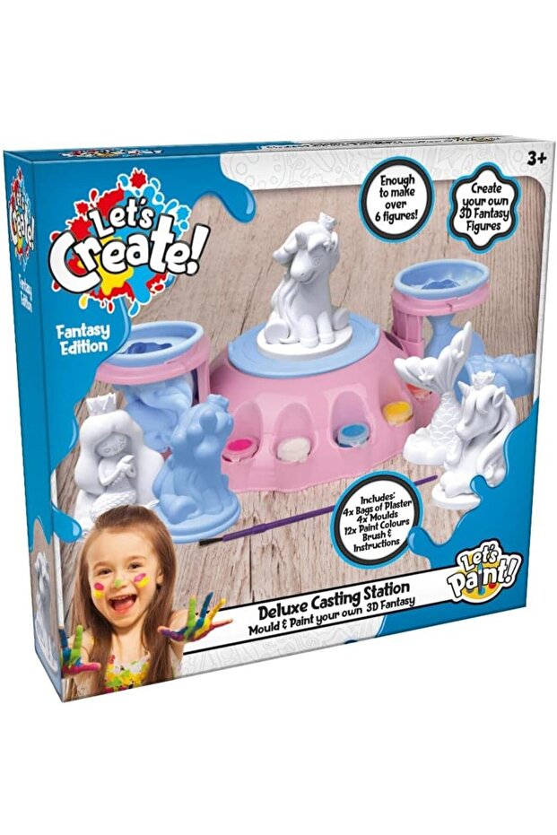 Deluxe Casting Station–Fantasy Edition: Mould & Paint 3D Figures– for Kids Ages 3+