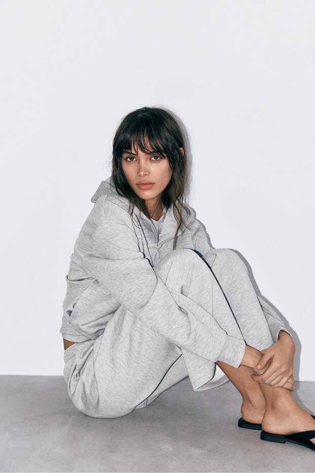 Modal kapüşonlu sweatshirt - 1