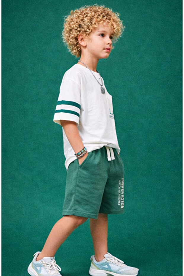 Two-Piece Set with Shorts 100% Cotton Summer Oversized friends 100% Cotton Top