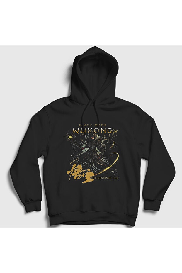 Unisex Black Destined One Black Myth Wukong Hooded Sweatshirt 606637Tt