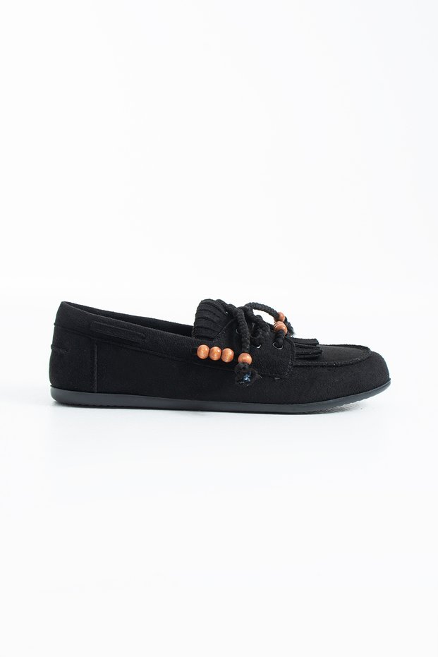 Haze Women's Accessories Ballet Flats Loafers Black Suede