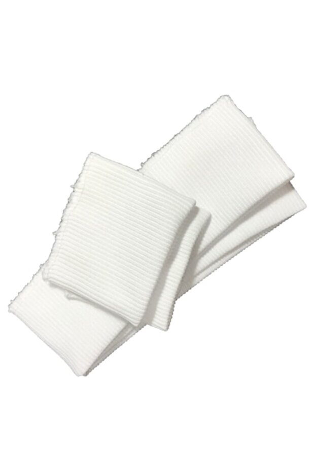 Set de 2 mâneci elastice albe, 9x7cm