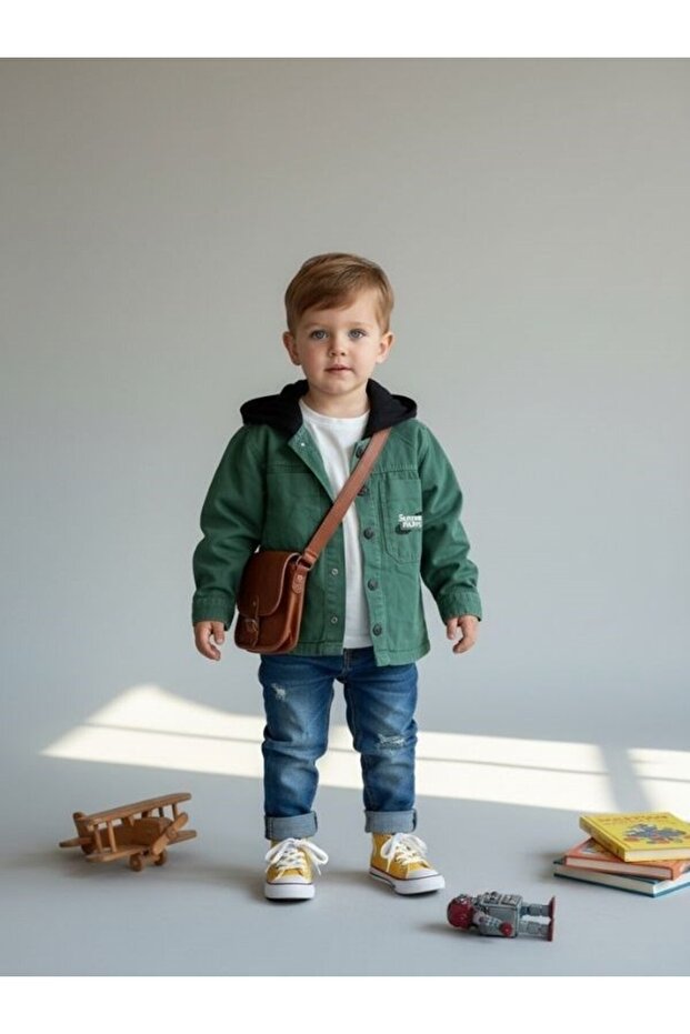 Boy's Design Hooded Jacket