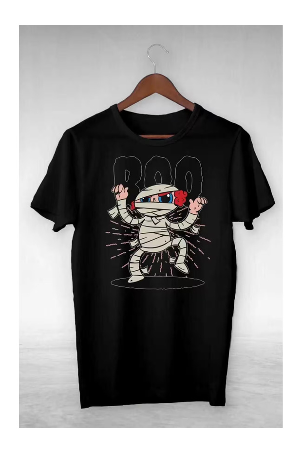 Unisex Women Men Funny Fear Mumm Boo Printed Oversized T-Shirt
