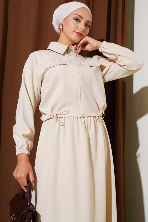 Zippered Pocket Double Skirted Dabıl Set - 2