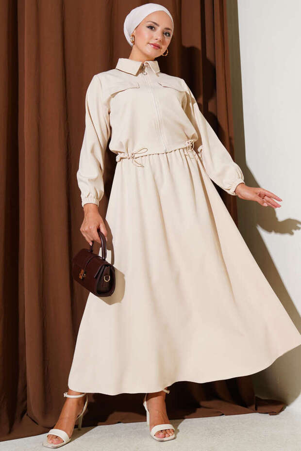 Zippered Pocket Double Skirted Dabıl Set - 1