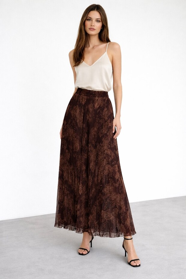 5482 Efru Pattern Crinkle Skirt