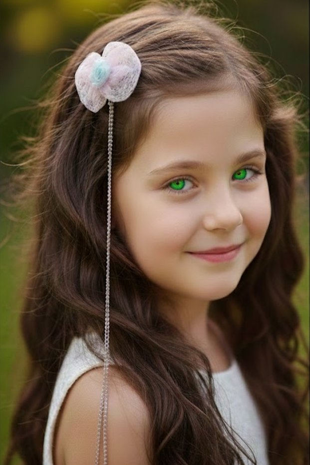 Pink Color Floral Stoned Children's Side Buckle