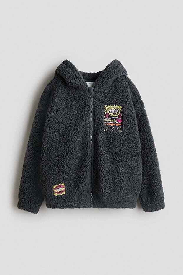 Teddy zip-through hoodie