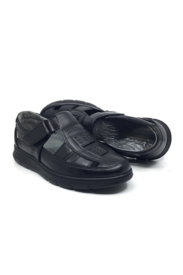 9774 100% Genuine Leather Orthopedic Men's Summer Comfortable Slippers Sandals 39-45