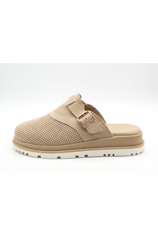 Sb-2 Genuine Leather Anatomical Sabo Closed Front Casual Women's Slipper