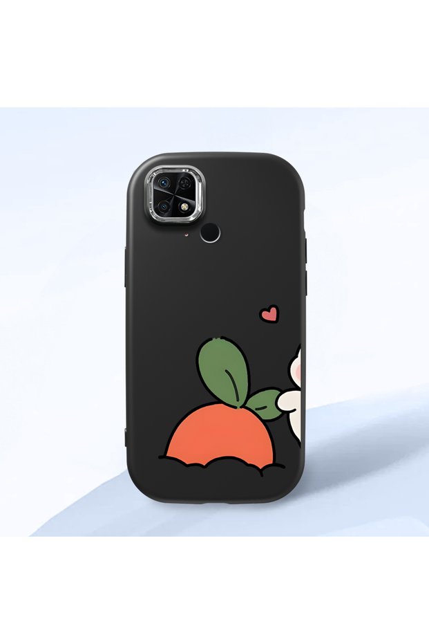 Redmi 10C Compatible Shock-Absorbing Camera Protected Black Silicone Case Dual Model