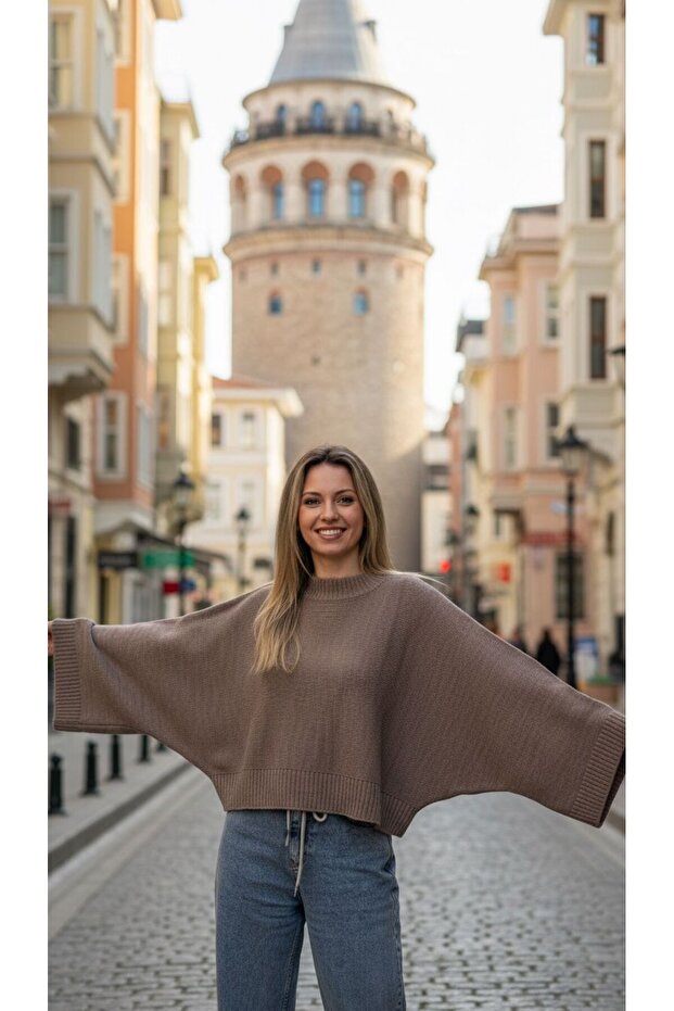 Women's Mink Bat Sleeve Sweater