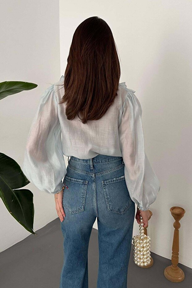 Bluză cu volane - 5