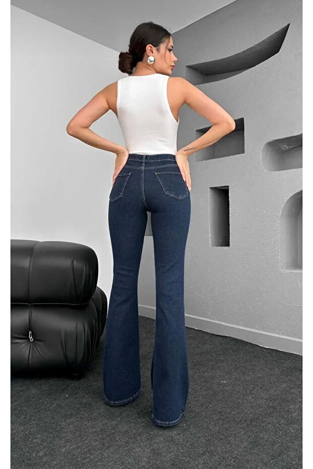 S.E.L.E.C.T.İ.O.N S.E.R.İ.E.S New Season Women's High Waist Li Stretch Fabric S Flared Ans(up to 6XL)