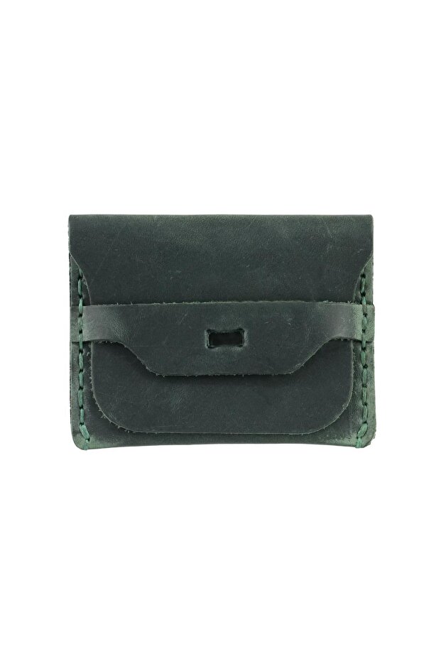 Crazy Leather Card Holder – Genuine Oiled Leather Leather, Rustic Look, Handmade – for Daily and Travel Use
